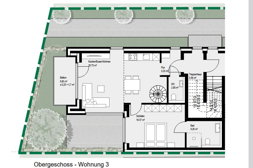 Obergeschoss Maisonettewohnung Borken