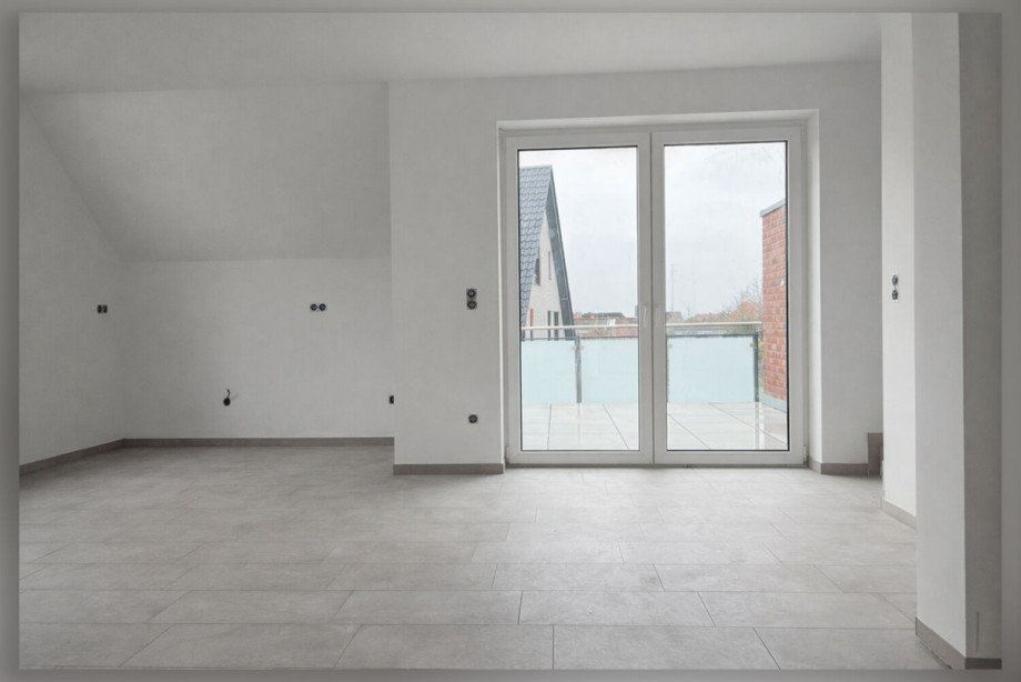 offene K�che und Wohnzimmer mit Zugang zum Balkon Dachgeschosswohnung Borken