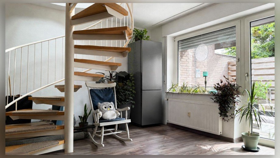 Treppe - Wohmbereich im Obergeschoss Maisonettewohnung Heiden