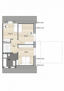 Dachgeschoss Ruhig gelegen, clever geschnitten - moderne Doppelhaush�lfte mit Keller und Carport