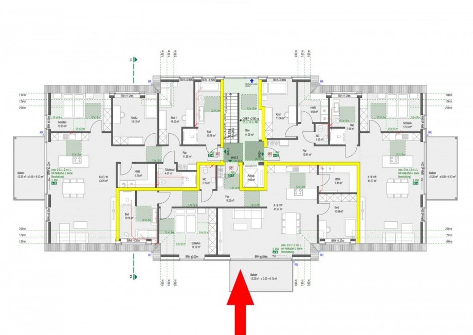 Obergeschoss Lageplan Dachgeschosswohnung Borken