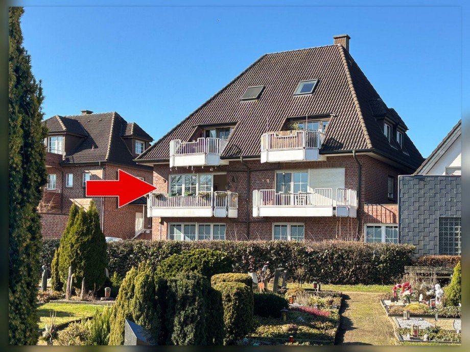 R�cksansicht Etagenwohnung Borken