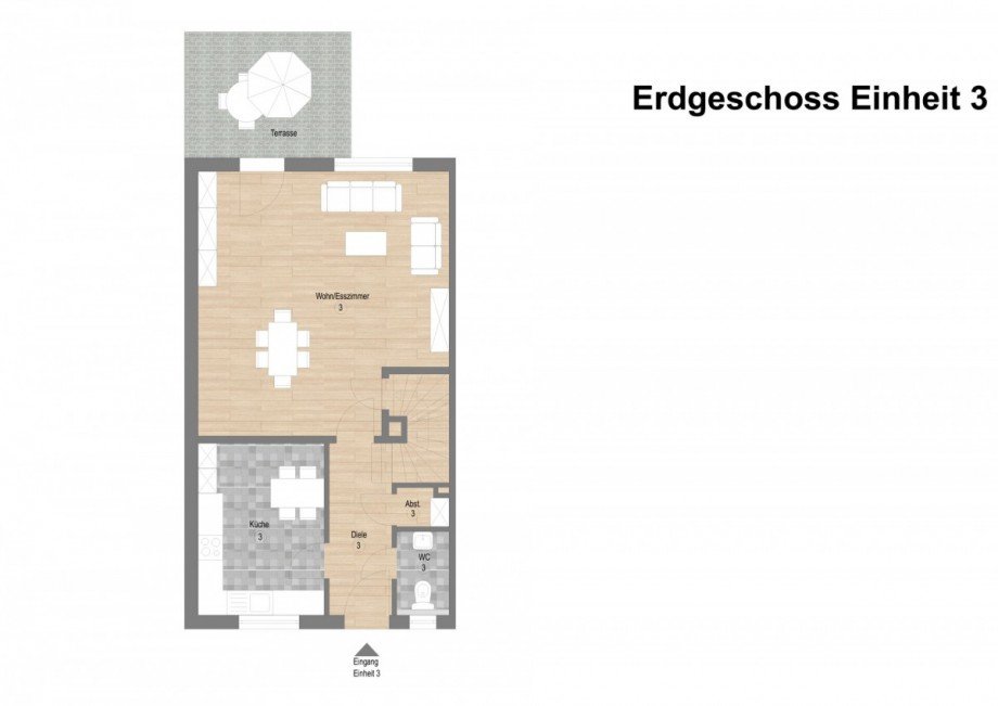 Erdgeschoss Reihenendhaus Borken / Burlo