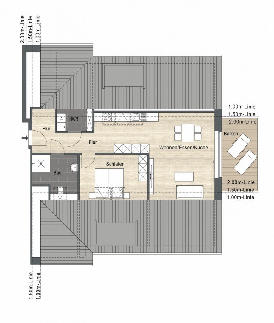 Dachgeschoss W7 Dachgeschosswohnung Borken