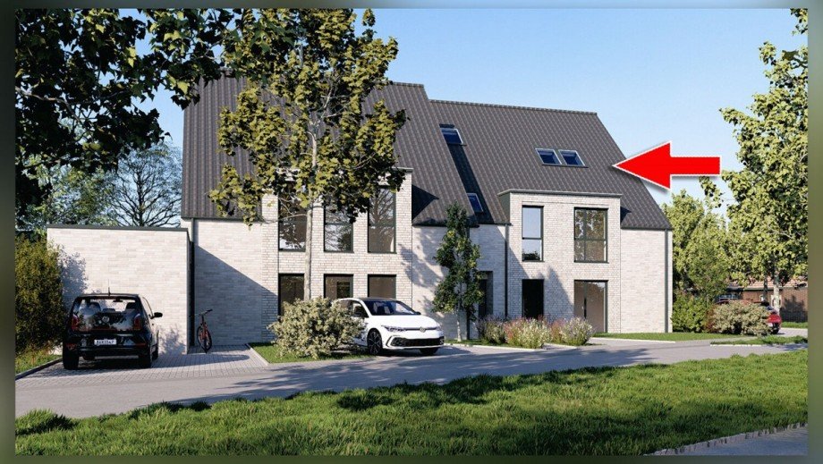 Ansicht Norden Dachgeschosswohnung Borken