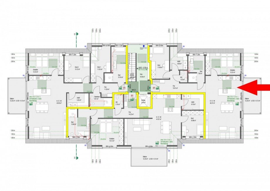 Obergeschoss Lageplan Dachgeschosswohnung Borken