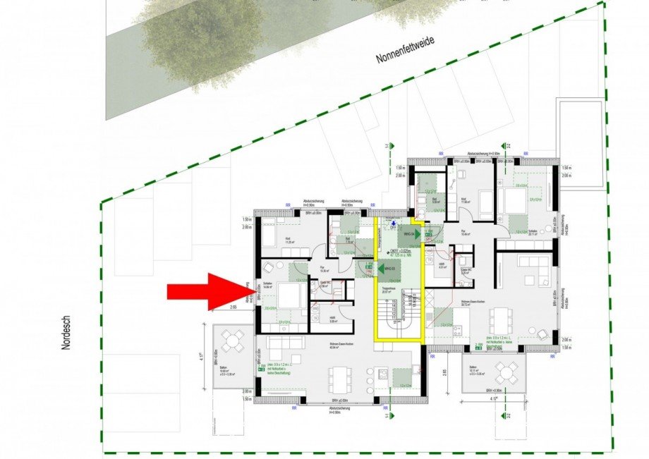 Obergeschoss Lageplan Etagenwohnung Borken