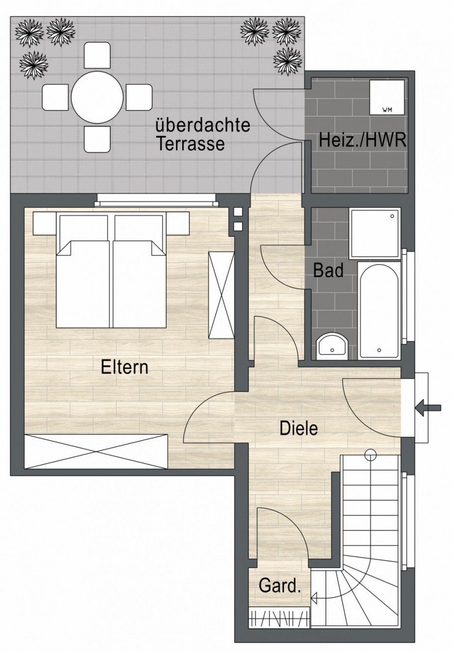 Erdgeschoss Maisonettewohnung Bocholt / Stenern