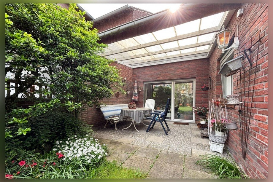 �berdachte Terrasse Reihenmittelhaus Bocholt