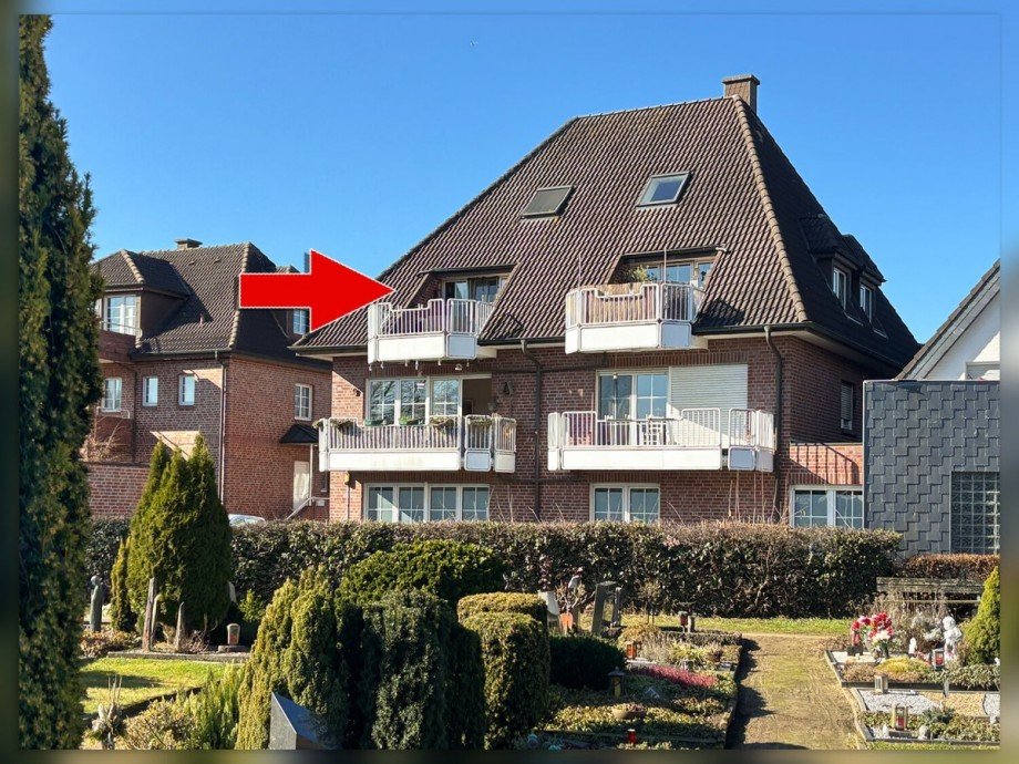 R�ckansicht Dachgeschosswohnung Borken