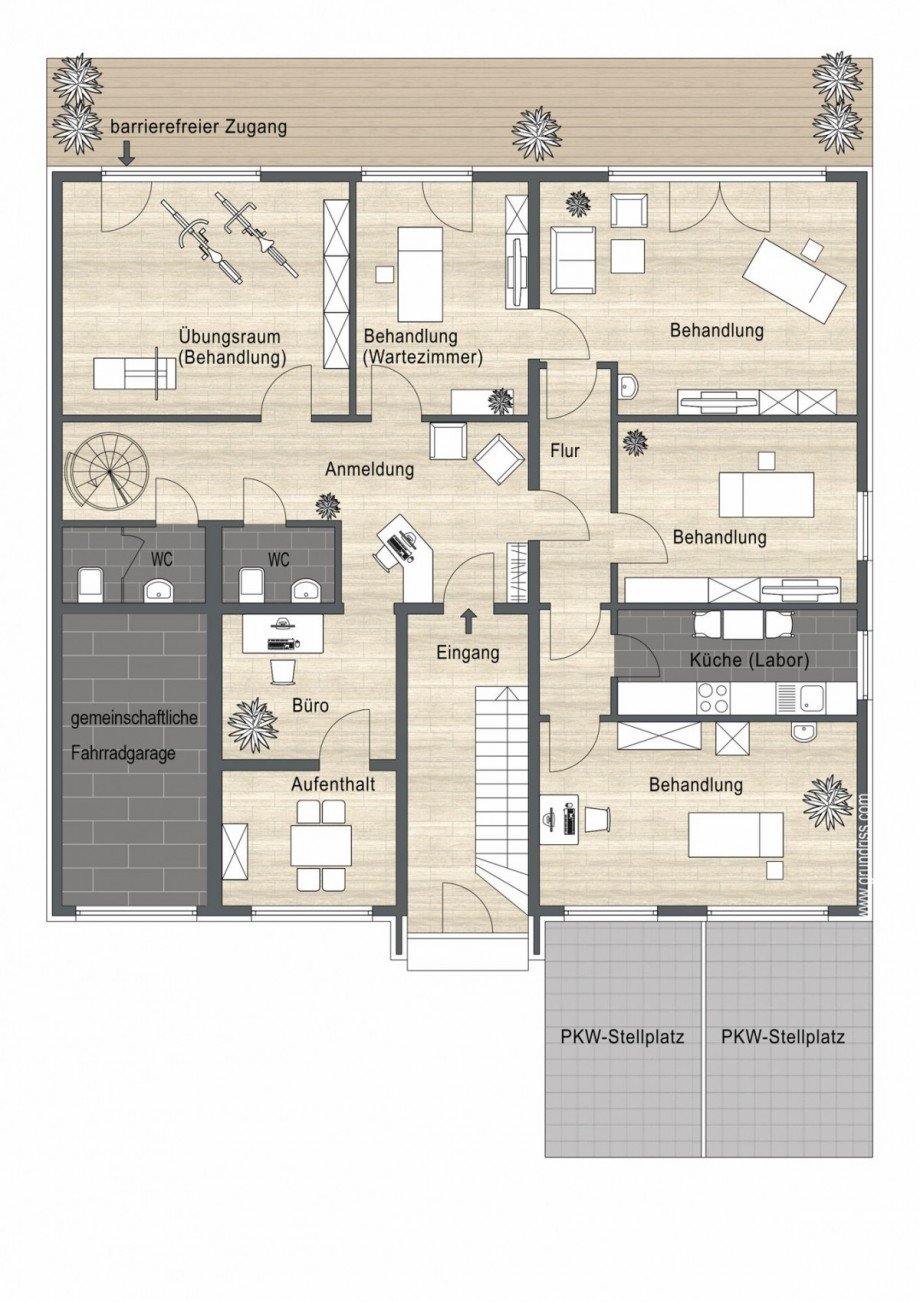 Erdgeschoss B�rohaus Borken