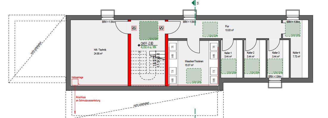Kellergeschoss Maisonettewohnung Borken