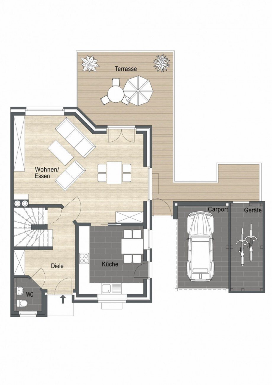 Erdgeschoss Doppelhaush�lfte Borken