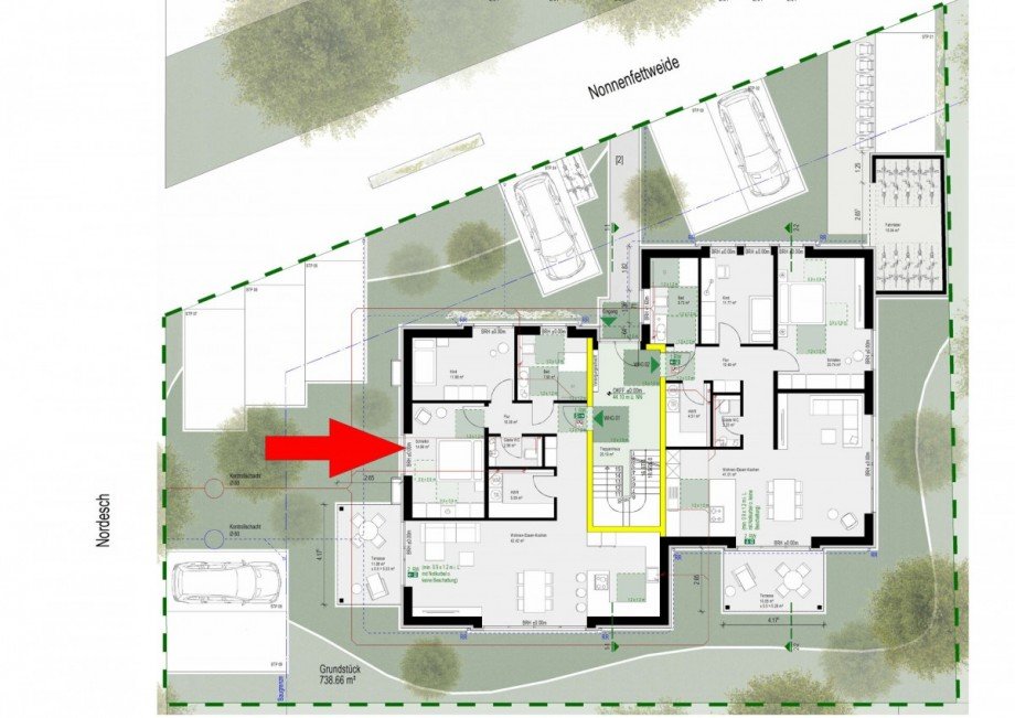 Erdgeschoss Lageplan Erdgeschosswohnung Borken