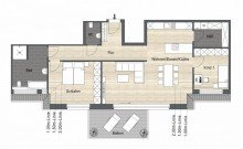 Obergeschoss W5 3-Zimmer-Neubauwohnung mit Balkon - energieeffizient & elegant