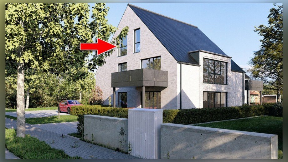 Ansicht S�d-West Dachgeschosswohnung Borken
