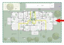 Erdgeschoss Lageplan Neubauwohnung mit Gartenanteil - ruhige Lage, klare Architektur