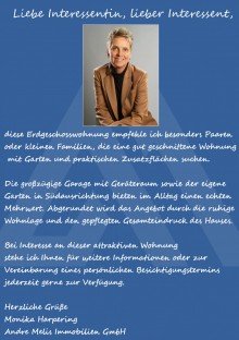 Empfehlung Wohnen im Erdgeschoss - f�r alle, die mehr als vier W�nde suchen