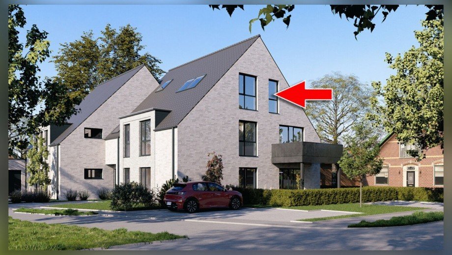 Ansicht Westen Dachgeschosswohnung Borken