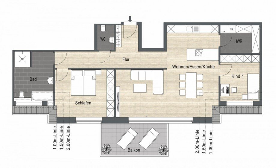 Obergeschoss W5 Dachgeschosswohnung Borken