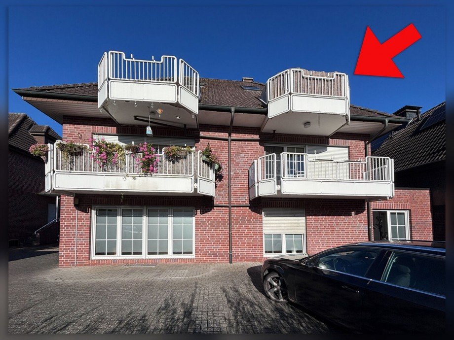 R�ckansicht - Balkon Dachgeschosswohnung Borken