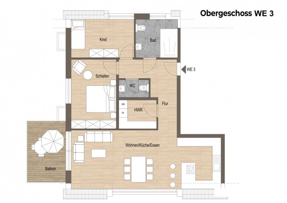 Obergeschoss Wohnung 3 Etagenwohnung Borken