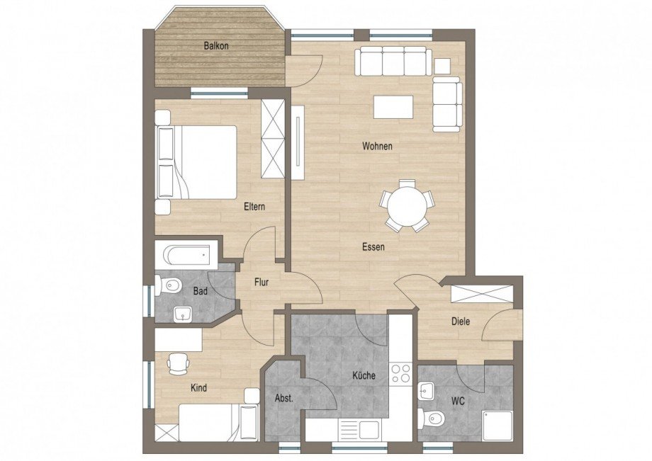 Obergeschosswohnung Etagenwohnung Borken / Gemen