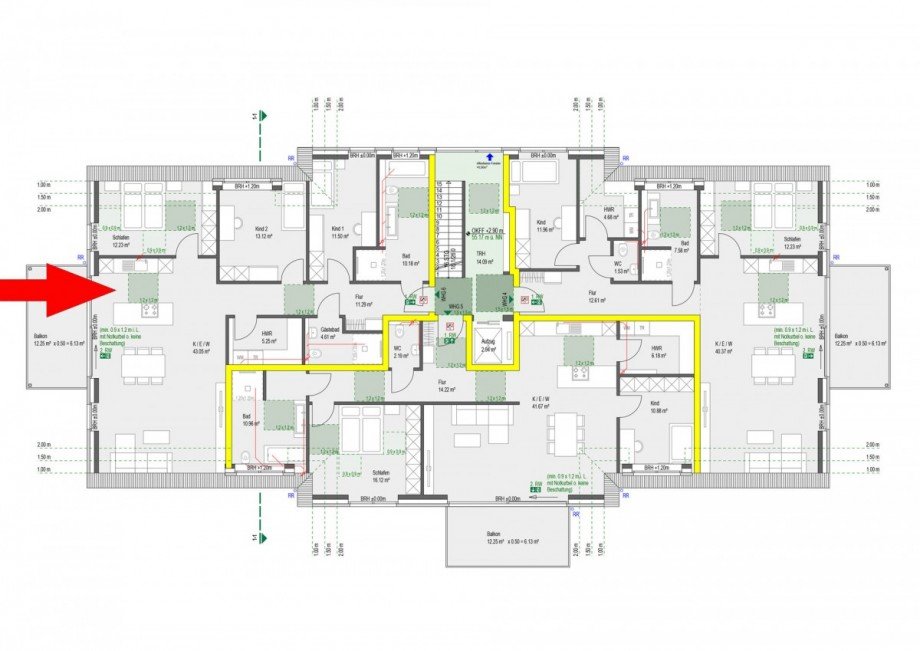 Obergeschoss Lageplan Dachgeschosswohnung Borken
