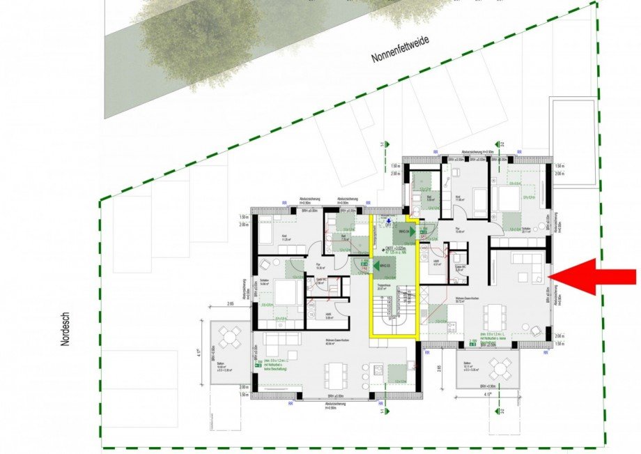 Obergeschoss Lageplan Etagenwohnung Borken