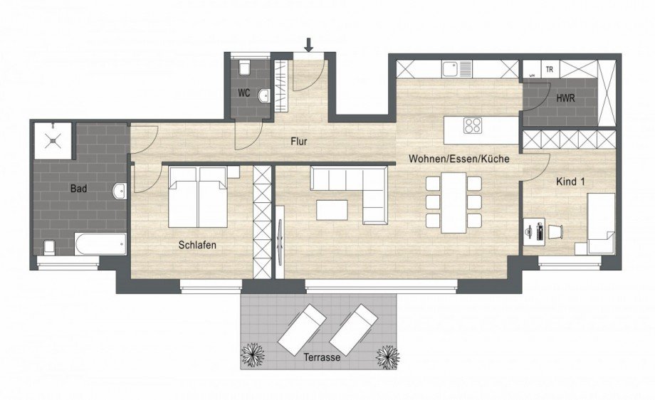 Erdgeschoss W2 Erdgeschosswohnung Borken