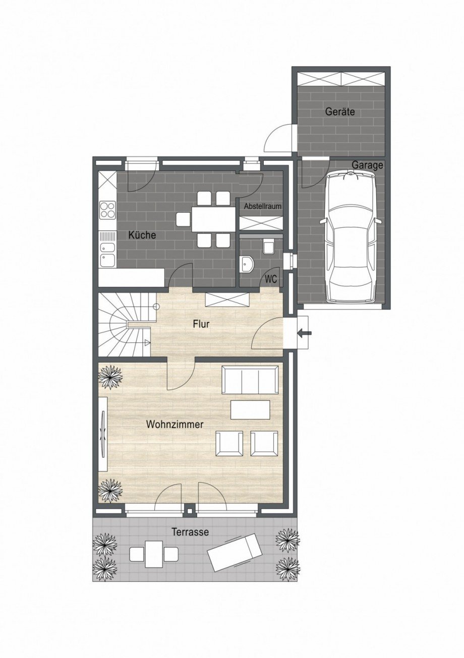 Erdgeschoss Doppelhaush�lfte Reken / Gro� Reken