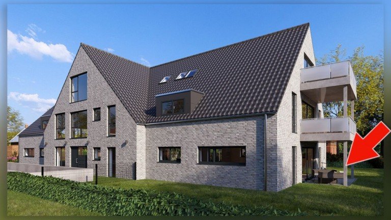 Ansicht Nord-West Borken Erdgeschosswohnung Terrasse, Garten, Neubau, Wohlf�hlatmosph�re - Leben im Erdgeschoss in top Lage von Borken