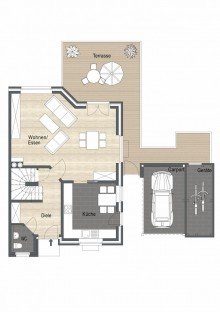 Erdgeschoss Ruhig gelegen, clever geschnitten - moderne Doppelhaush�lfte mit Keller und Carport
