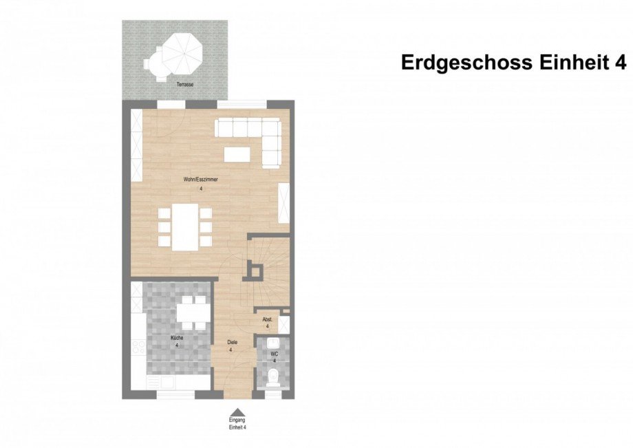 Erdgeschoss Reihenmittelhaus Borken / Burlo