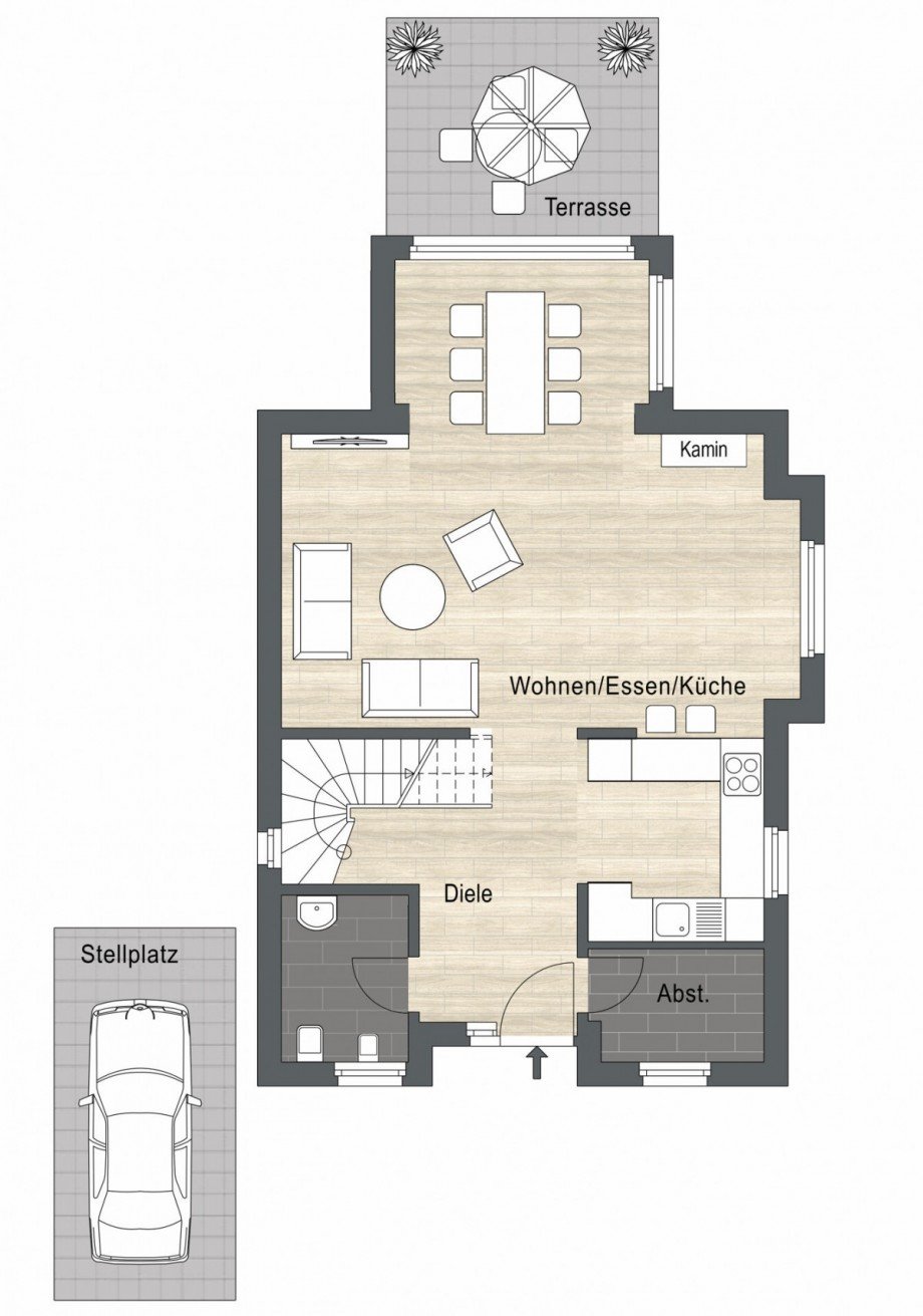 Erdgeschoss Einfamilienhaus Borken / Burlo