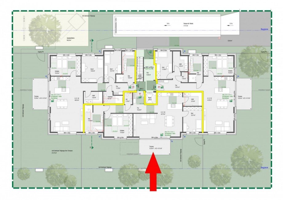 Erdgeschoss Lageplan Erdgeschosswohnung Borken