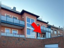 R�ckansicht - Balkon Zentral wohnen mit Komfort - sanierte 3-Zimmer-Wohnung mit Erbbaurecht im Herzen von Borken