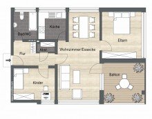 Obergeschosswohnung Ruhe trifft Lage - Stilvolle Wohnung mit Waldblick nahe Krankenhaus & Fachhochschule