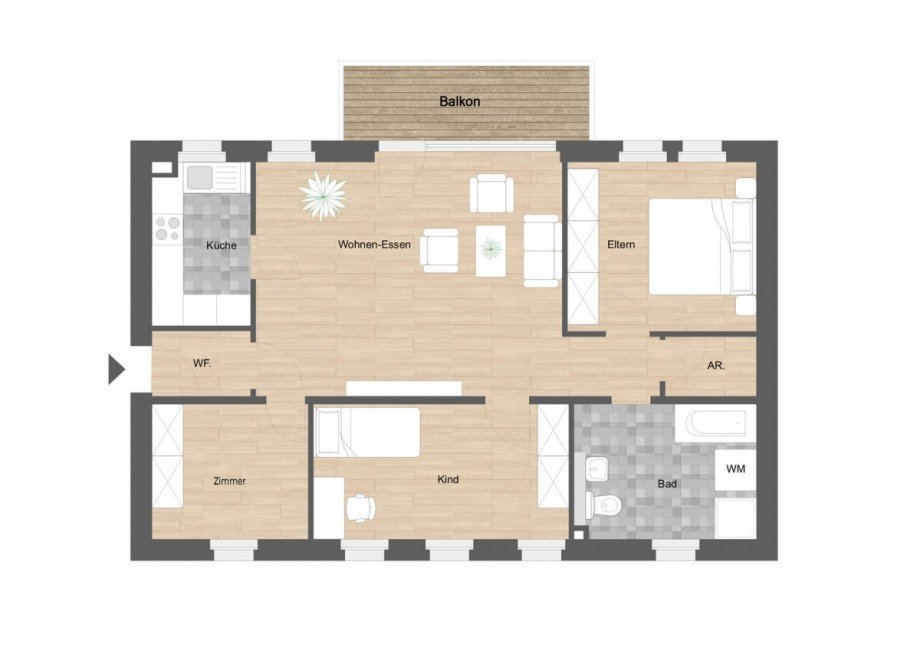 Obergeschosswohnung Etagenwohnung Borken