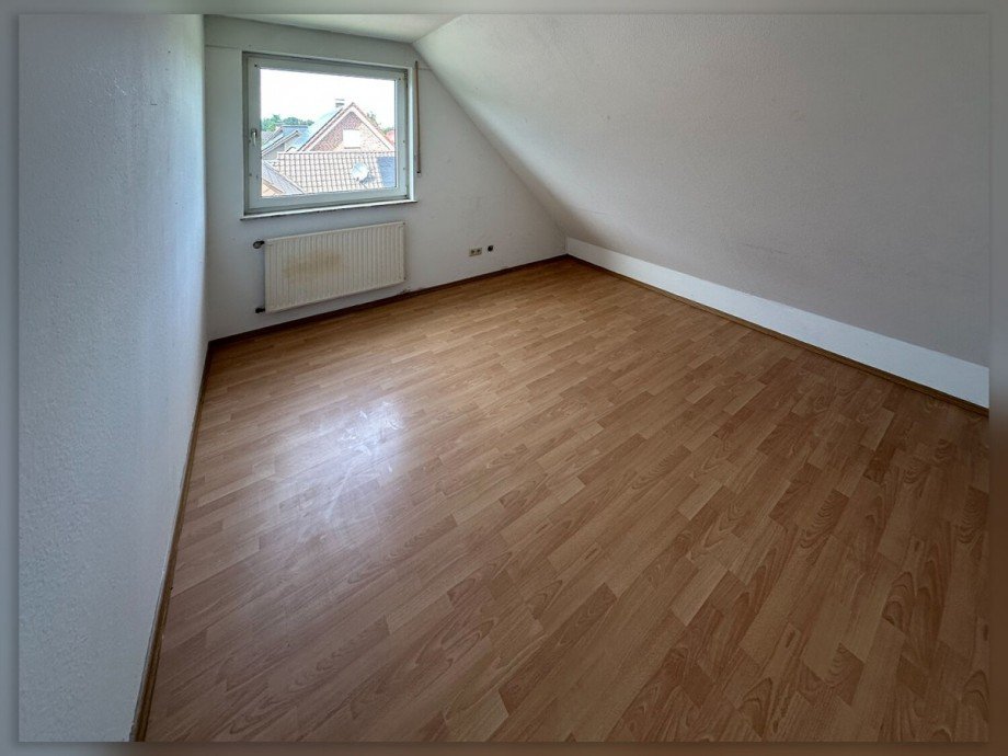 Zimmeransicht im Dachgeschoss Maisonettewohnung Borken / Burlo