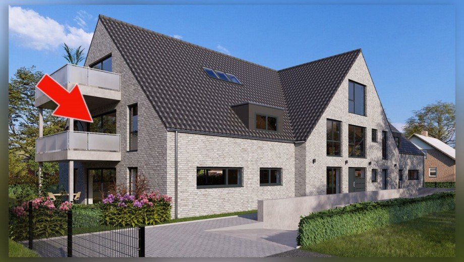 Vorderansicht - Einfahrt Tiefgarage Dachgeschosswohnung Borken