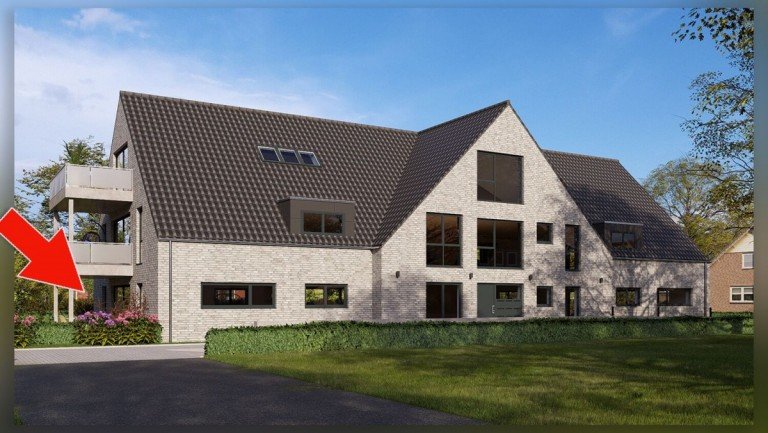 Au�enansicht Borken Erdgeschosswohnung Neubauwohnung mit Gartenanteil - ruhige Lage, klare Architektur