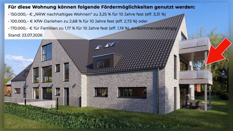 Startbild Borken Dachgeschosswohnung Neubauwohnung im Obergeschoss - modern, hell und durchdacht