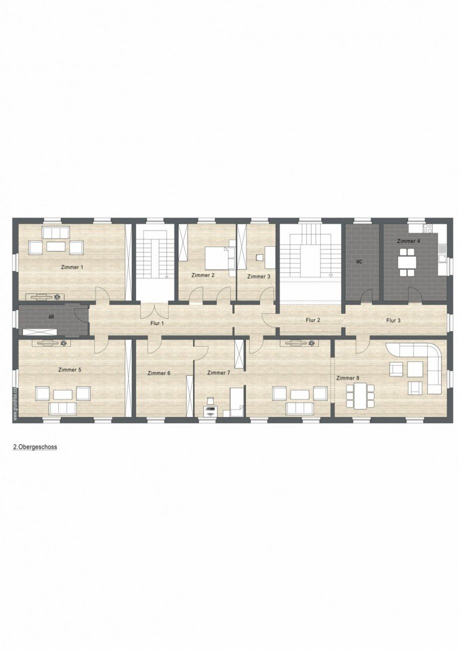 2. Obergeschoss B�rofl�che Borken