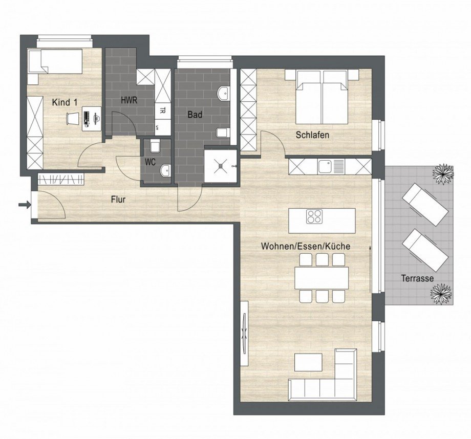 Erdgeschoss W1 Erdgeschosswohnung Borken
