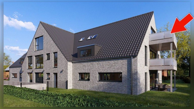 Ansicht Nord-West Borken Dachgeschosswohnung Besonderes Wohnerlebnis im Dachgeschoss - mit Balkon und Stil