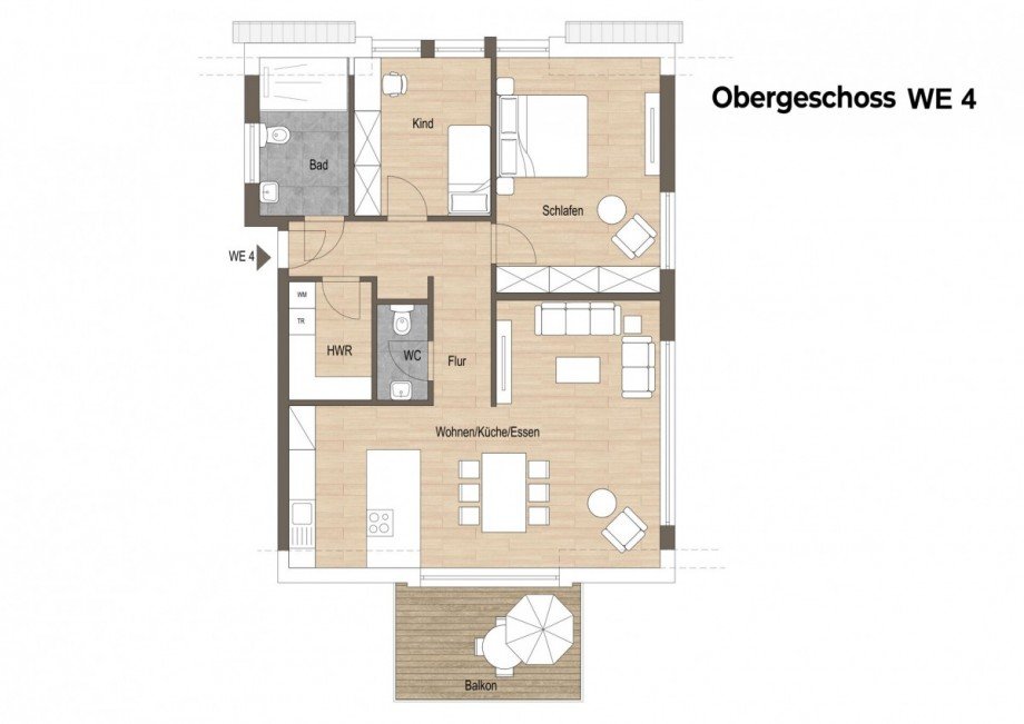 Obergeschoss Wohnung 4 Etagenwohnung Borken