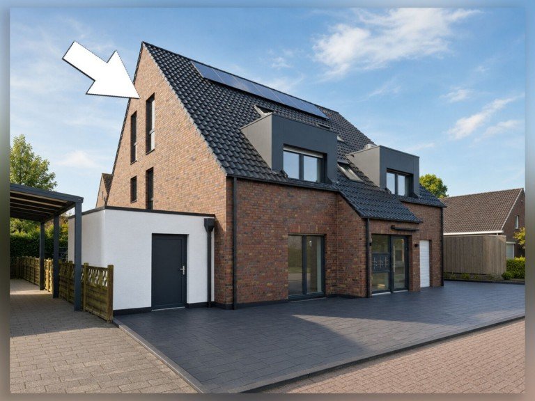 Vorderansicht - Hauseingang Borken Maisonettewohnung Modern wohnen �ber zwei Ebenen: Maisonette mit Balkon und Klimaanlage