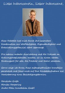 Empfehlung Ein R�ckzugsort im Gr�nen: Hofstelle in Alleinlage, perfekt f�r Pferdehaltung