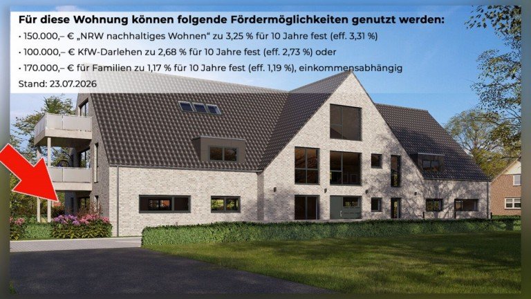 Startbild Borken Erdgeschosswohnung Neubauwohnung mit Gartenanteil - ruhige Lage, klare Architektur